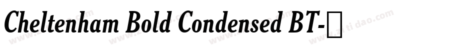 Cheltenham Bold Condensed BT字体转换